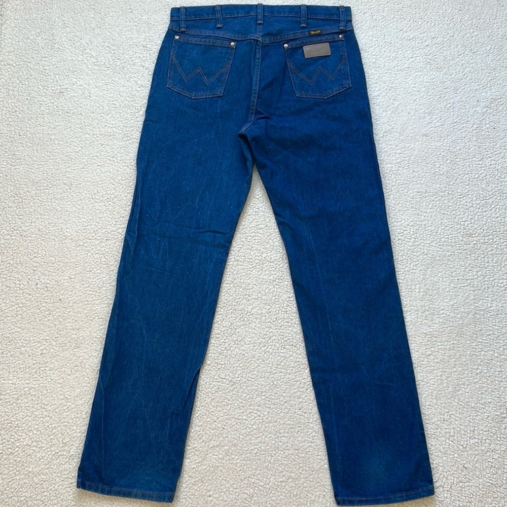 Vintage 80s/90s Wrangler Dark Wash Straight Leg Denim Jeans